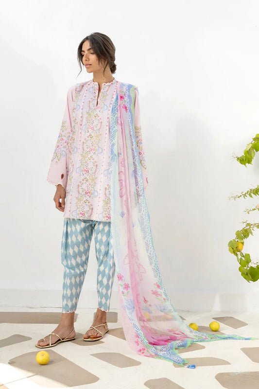 Sania Maskatiya Unstitched Lawn '26 - Fez (A)