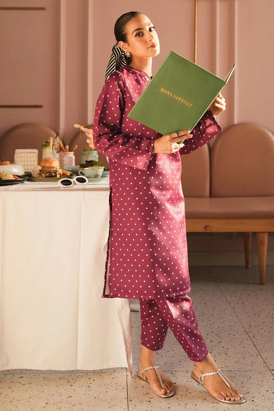 Sana Safinaz Fall Pret '24 - Burgundy Set