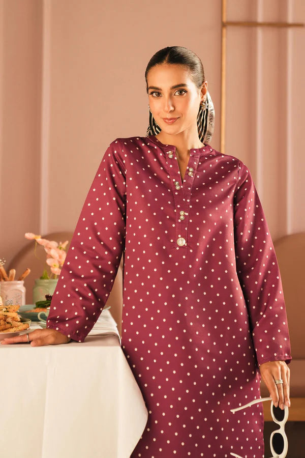 Sana Safinaz Fall Pret '24 - Burgundy Set