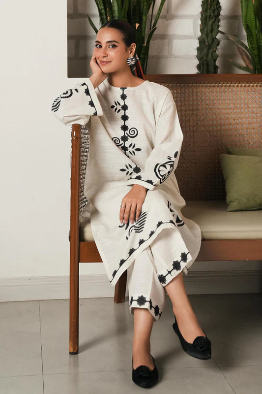 Sana Safinaz Fall Pret '24 - White Kurta Set