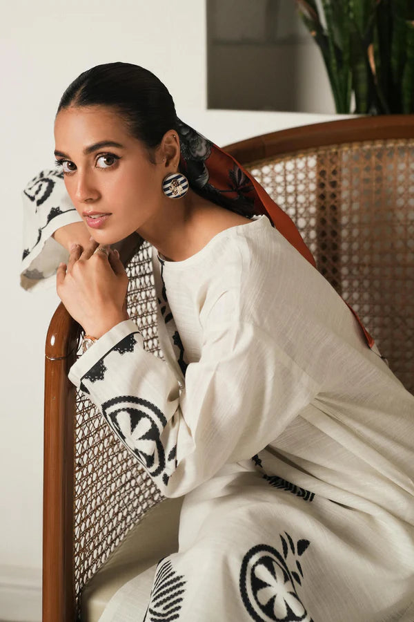 Sana Safinaz Fall Pret '24 - White Kurta Set