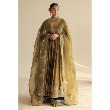Mehendi Green Anarkali | DYOT