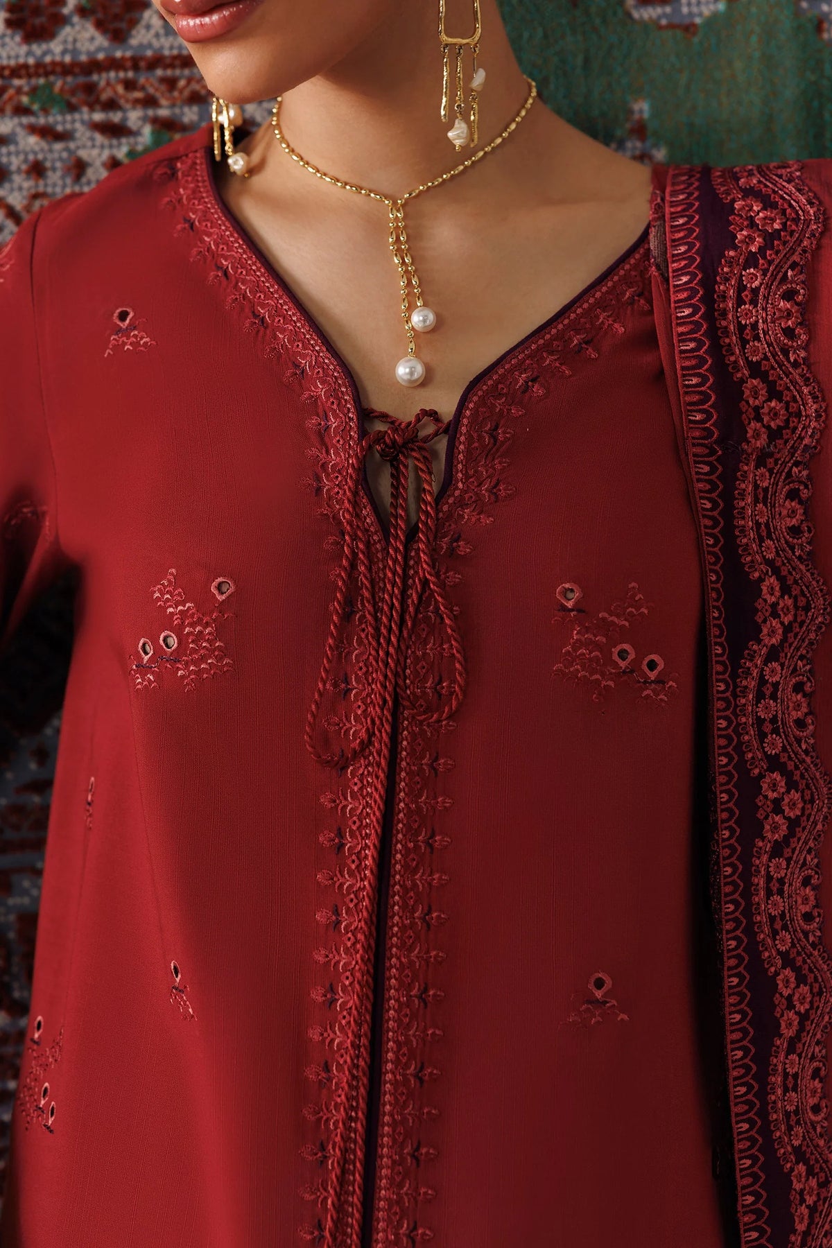 QLW-03 ZAIRA Qalamkar - Qline Linen '26