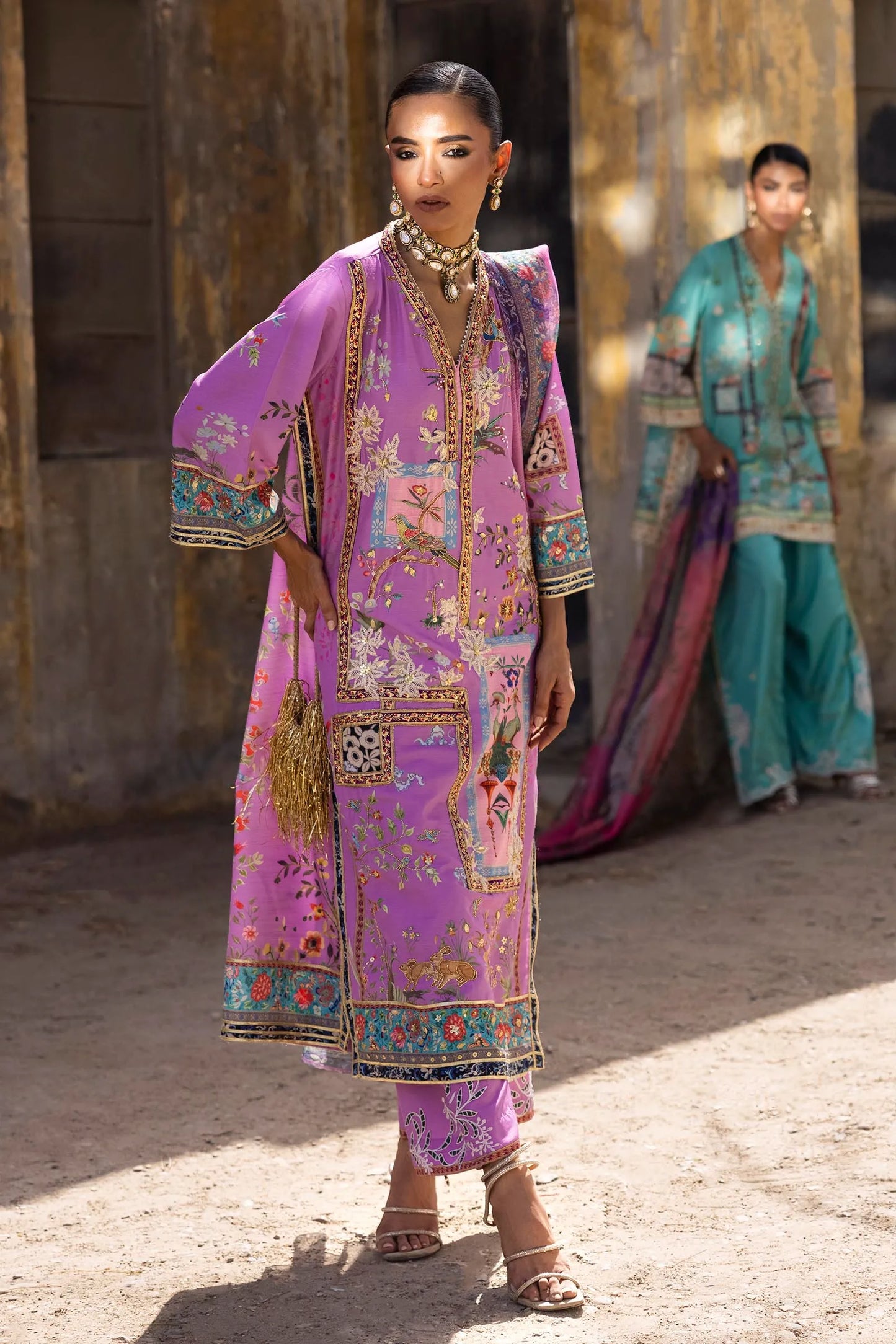 Sana Safinaz Eid Edit '26 - Stitched Embroidered Raw Silk Suit | Ss26nur004p3