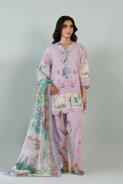 Sana Safinaz Eid Edit '26 - Stitched Printed Muzlin Suit | Ss26muz114ap3