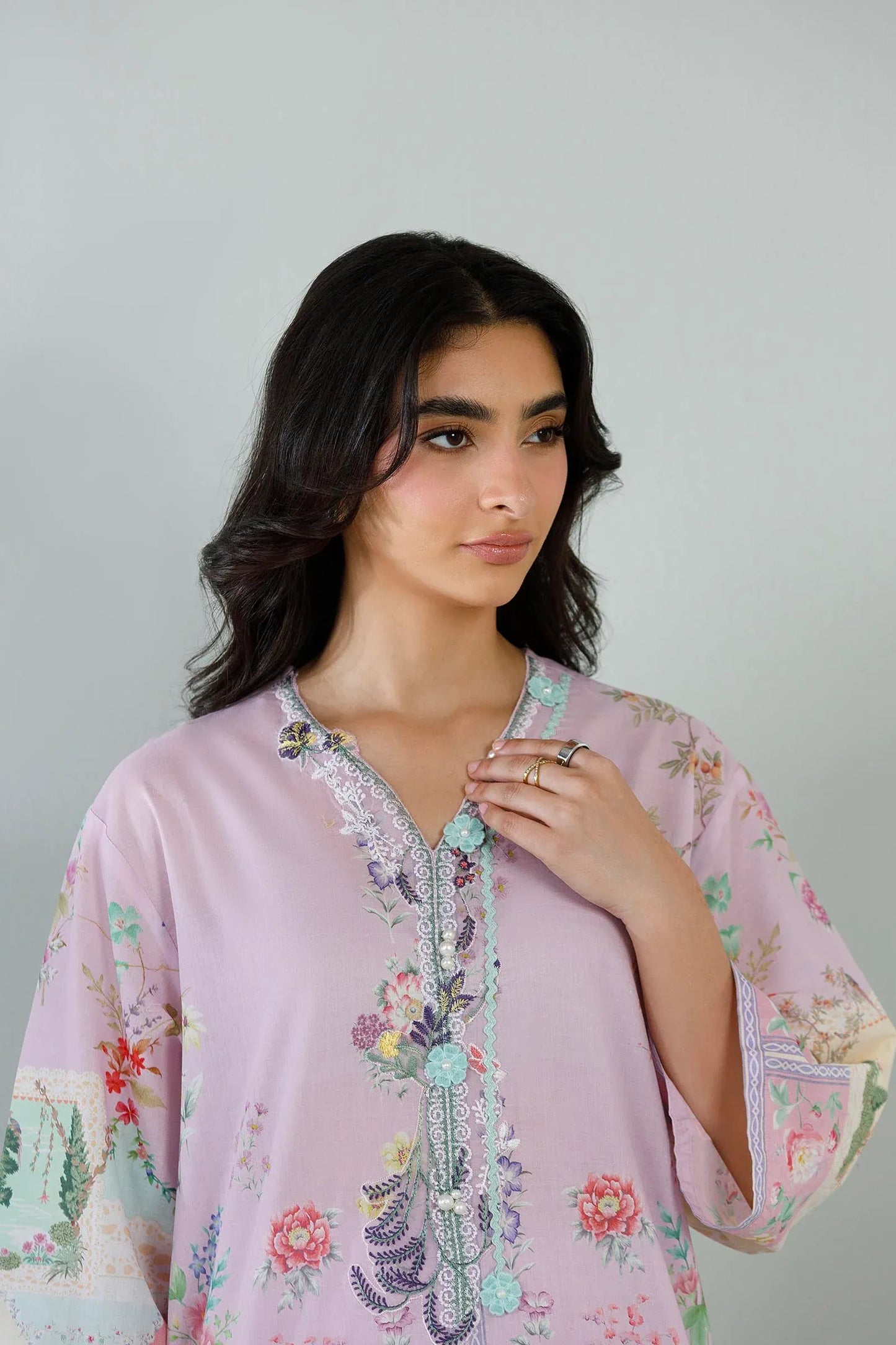 Sana Safinaz Eid Edit '26 - Stitched Printed Muzlin Suit | Ss26muz114ap3
