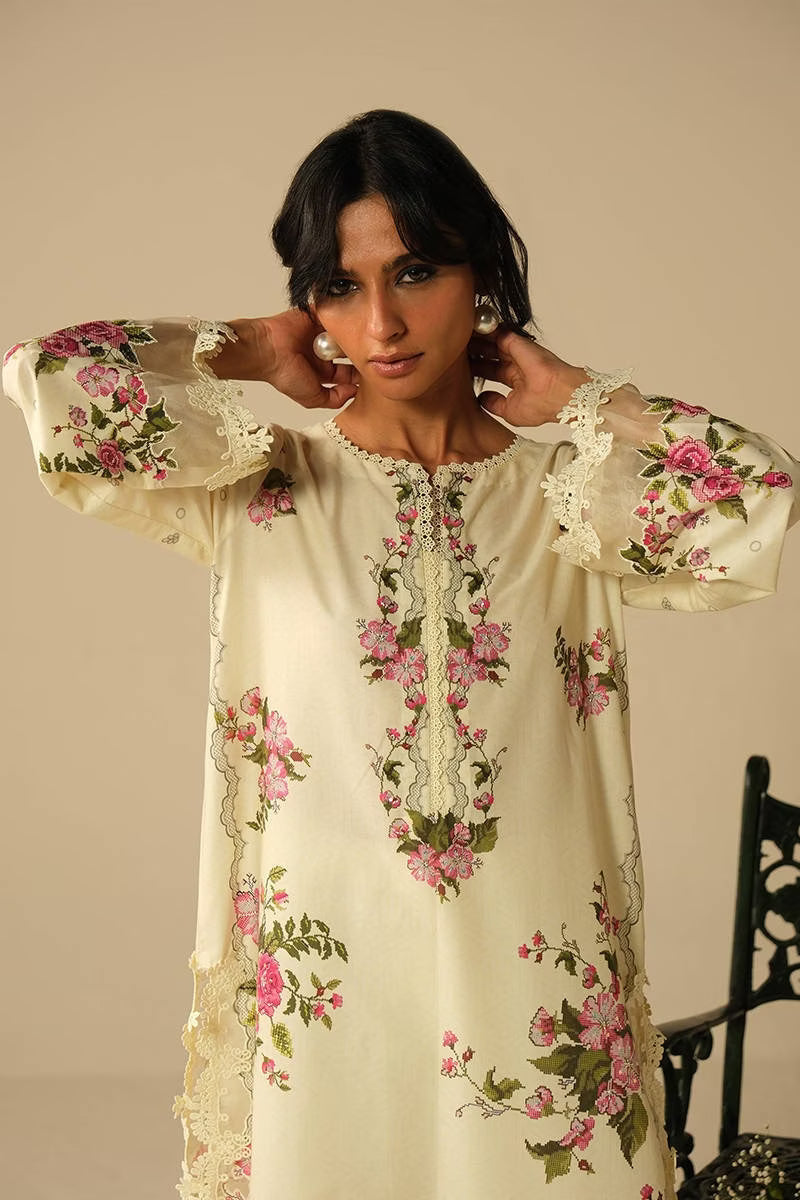 Farida Hasan Bloom Edit Vol - II '26 - Lemon Rose With Pants