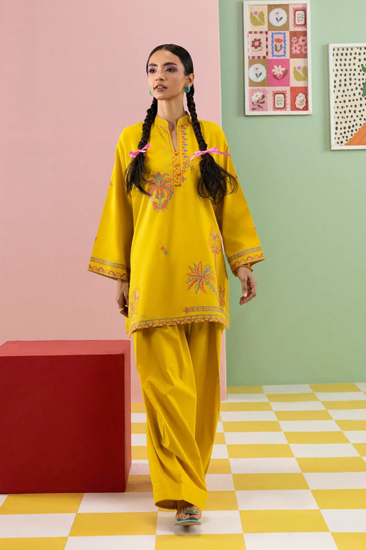 Sana Safinaz Eid Edit '26 - Stitched Embroidered Lawn Shirt+ Shalwar | Ss26ese327p2t