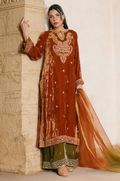 Ansab Jahangir Qissa Luxury Velvets '26 - Qissa Shirt And Dupatta