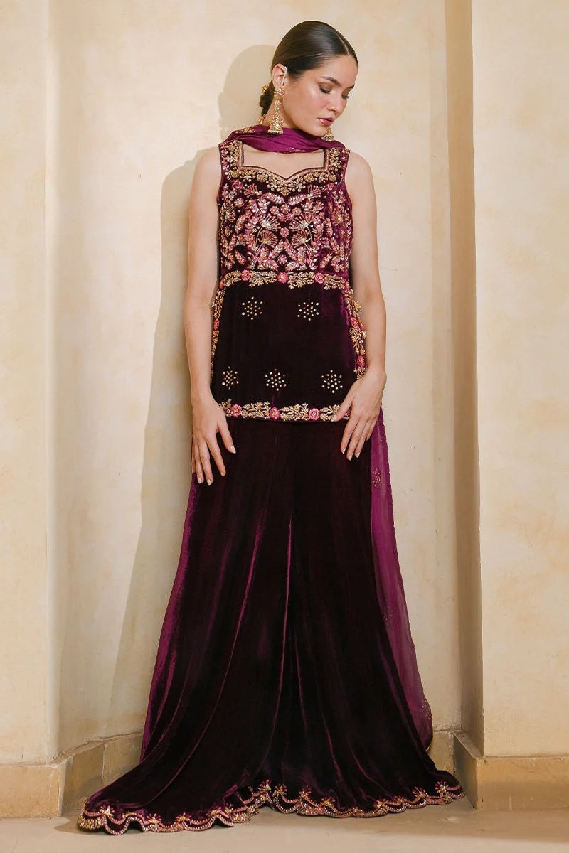 Ansab Jahangir Qissa Luxury Velvets '26 - Riwayat Shirt And Dupatta with Pants