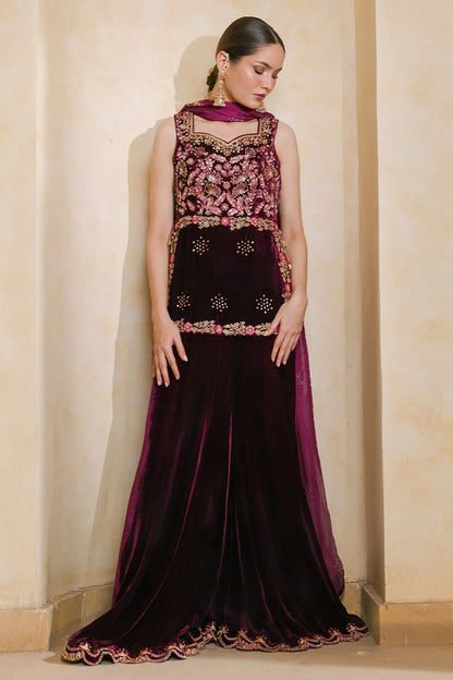 Ansab Jahangir Qissa Luxury Velvets '26 - Riwayat Shirt And Dupatta with Pants