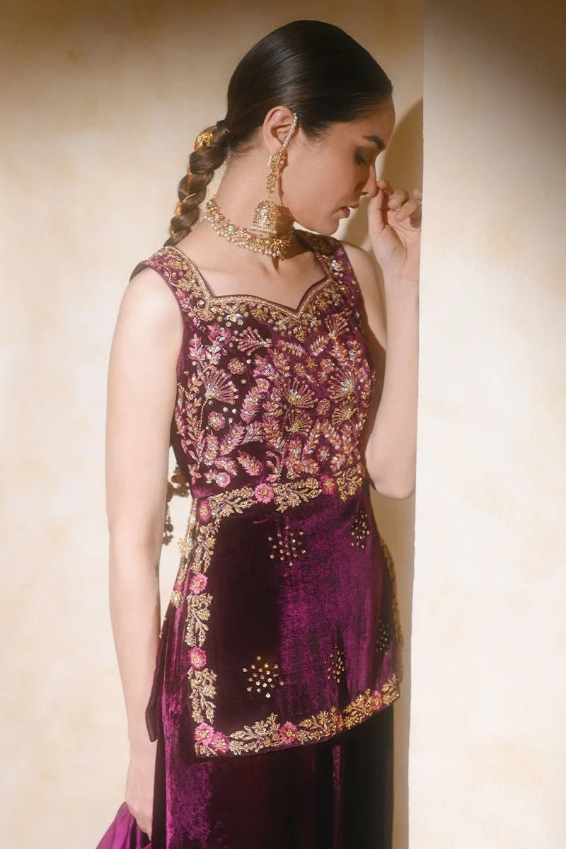 Ansab Jahangir Qissa Luxury Velvets '26 - Riwayat Shirt And Dupatta with Pants