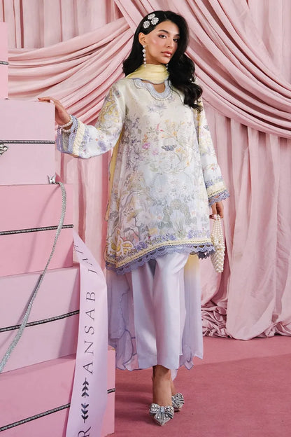 Ansab Jahangir Glam Doll House Eid Luxury Silks '26 - Summer Shirt And Dupatta