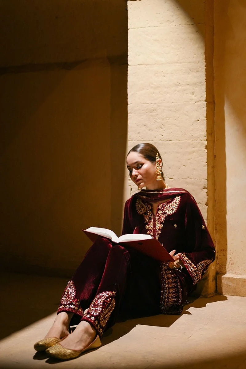 Ansab Jahangir Qissa Luxury Velvets '26 - Kahani Shirt And Dupatta