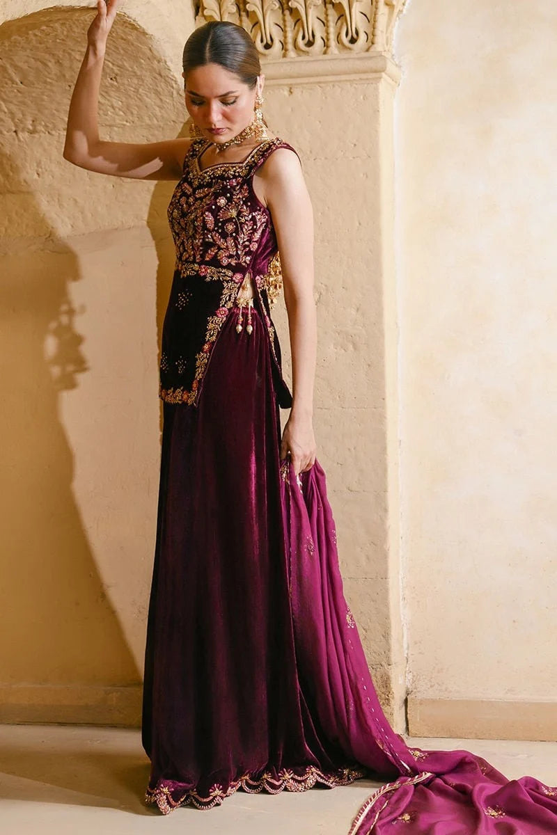 Ansab Jahangir Qissa Luxury Velvets '26 - Riwayat Shirt And Dupatta with Pants