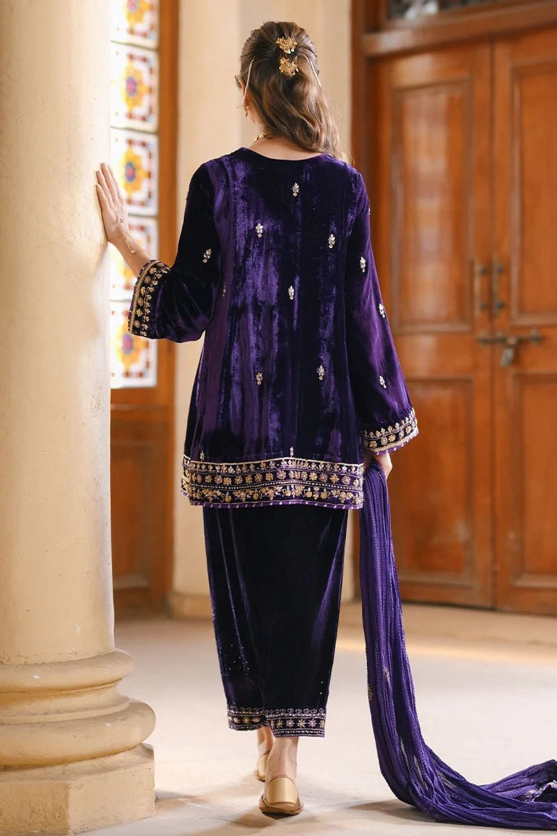 Ansab Jahangir Qissa Luxury Velvets '26 - Gul e jaan Shirt And Dupatta