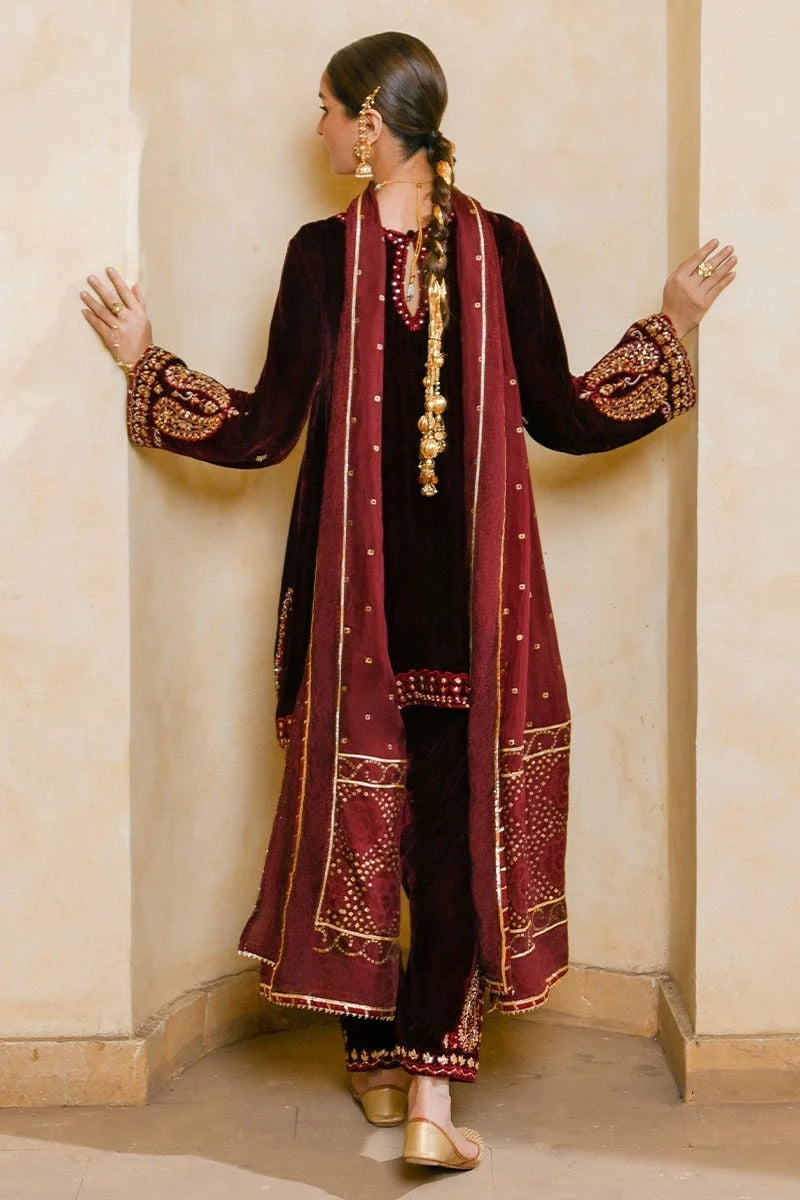 Ansab Jahangir Qissa Luxury Velvets '26 - Kahani Shirt And Dupatta