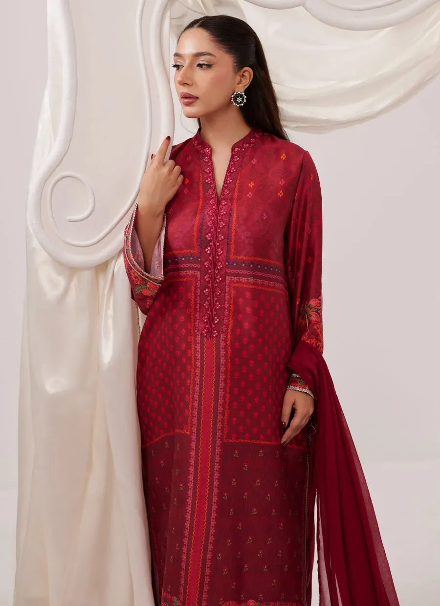 Farah Talib Aziz Ramadan Eid Frou Frou '26 - Emberline Shirt And Dupatta