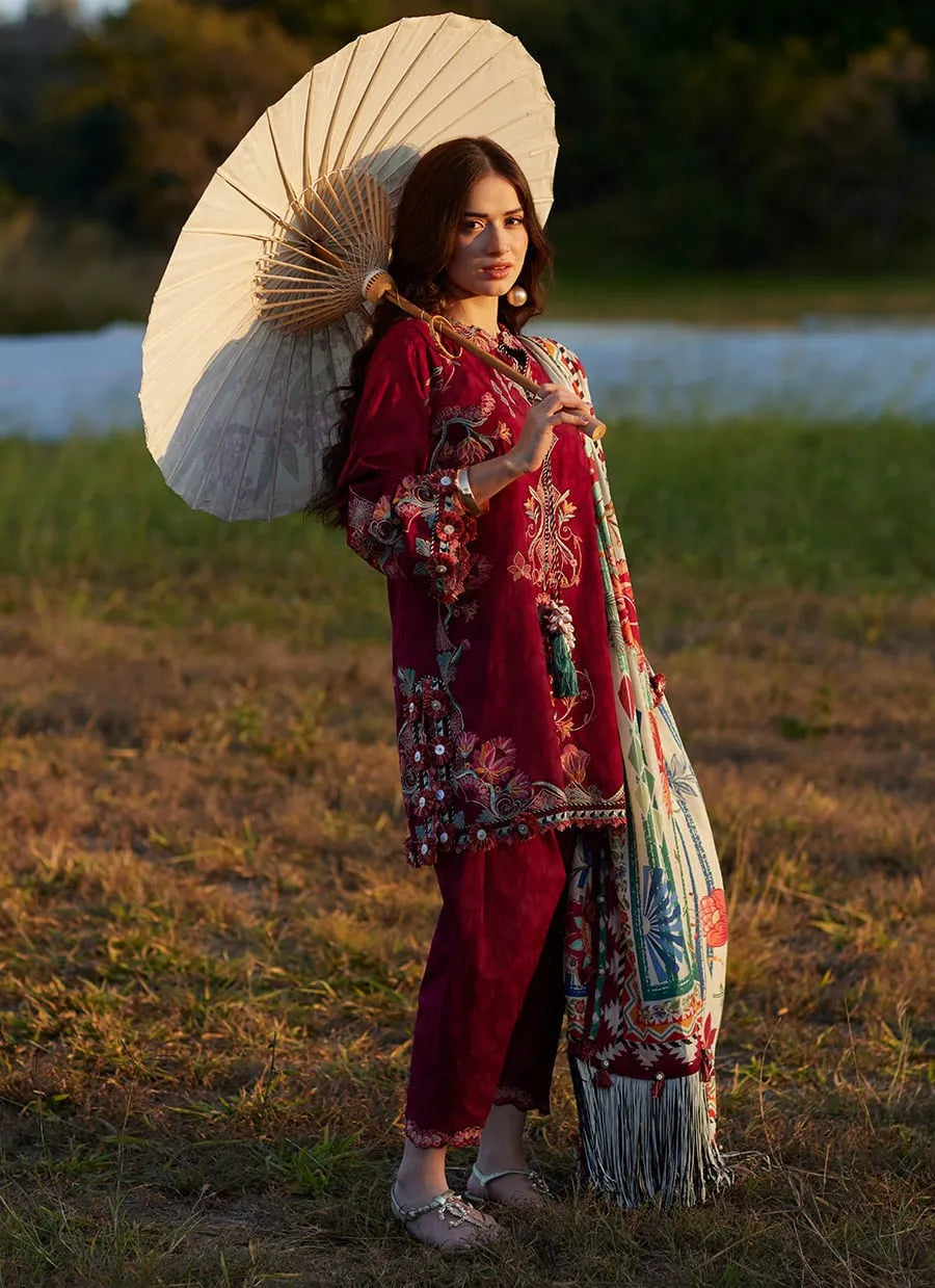 Farah Talib Aziz Luxury Lawn Unstitched '26 - Sofia Scarlet