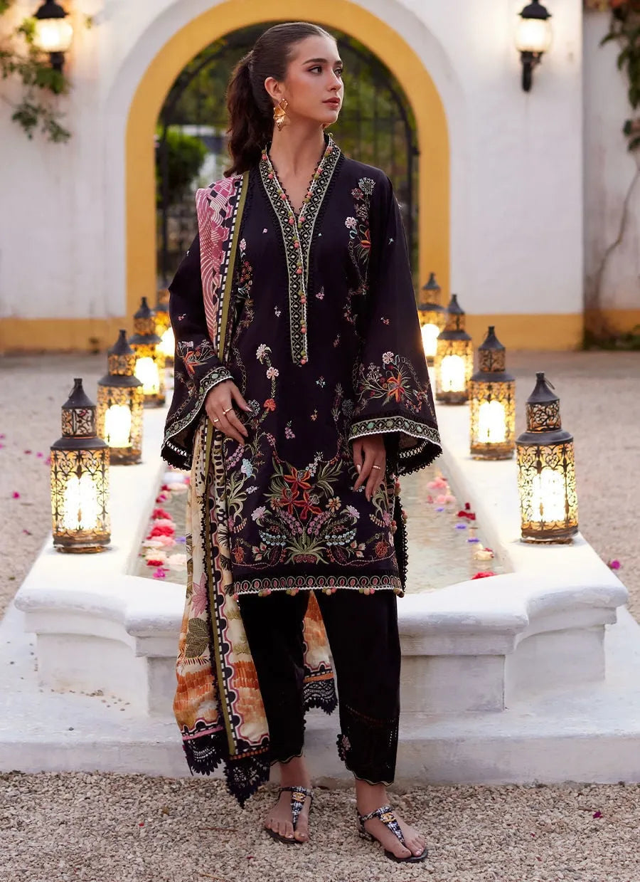 Farah Talib Aziz Luxury Lawn Unstitched '26 - Blanca Black