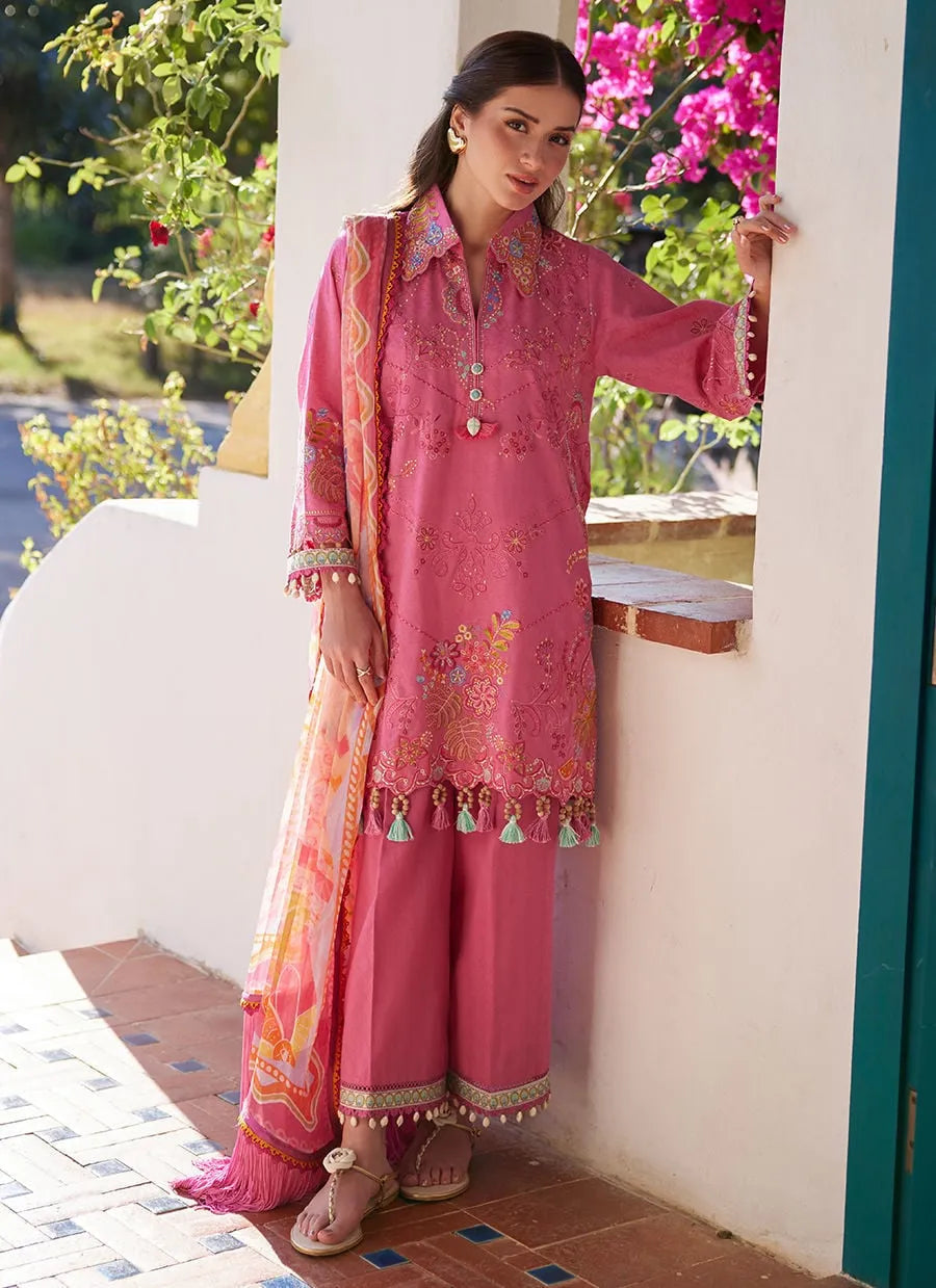 Farah Talib Aziz Luxury Lawn Unstitched '26 - Palmira Pink