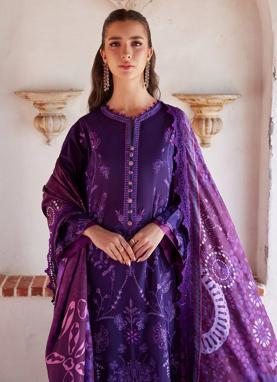 Farah Talib Aziz Luxury Lawn Unstitched '26 - Vicenta Violet