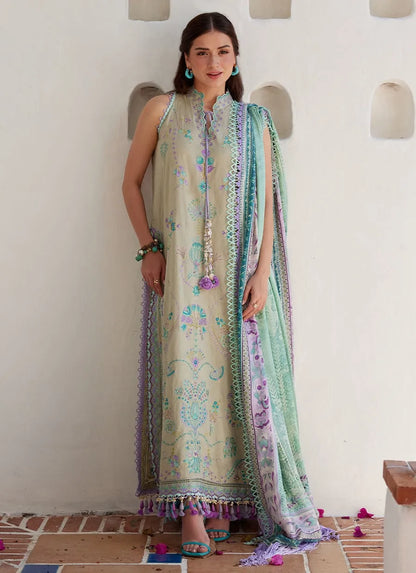 Farah Talib Aziz Luxury Lawn Unstitched '26 - Valeria Olive
