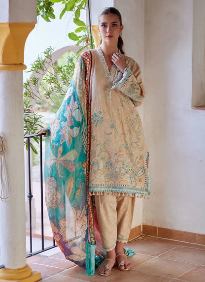 Farah Talib Aziz Luxury Lawn Unstitched '26 - Isabella Sand
