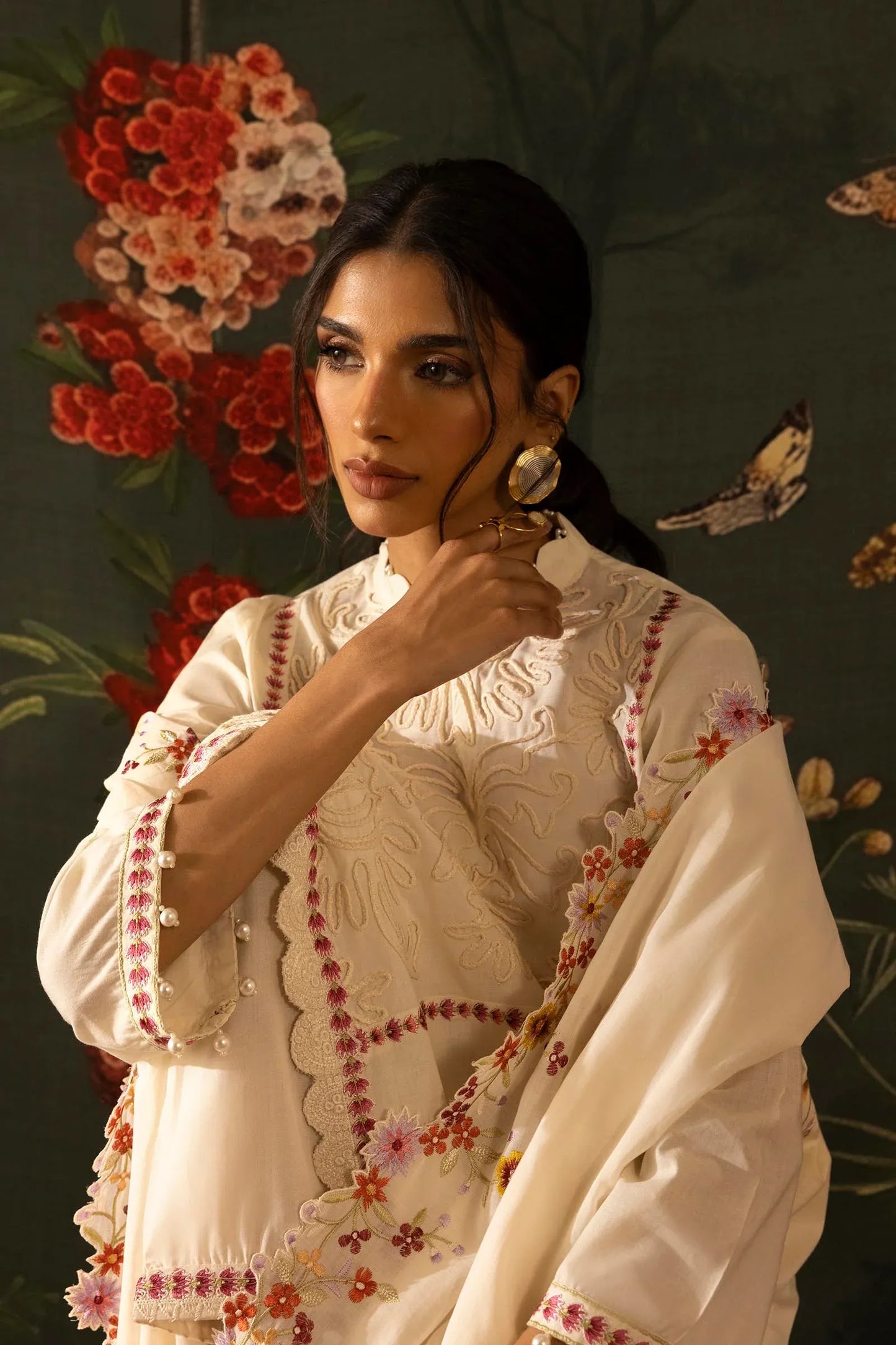 Sana Safinaz Eid Edit '26 - Stitched Embroidered Lawn Shirt+ Shalwar | Ss26sge419p2t