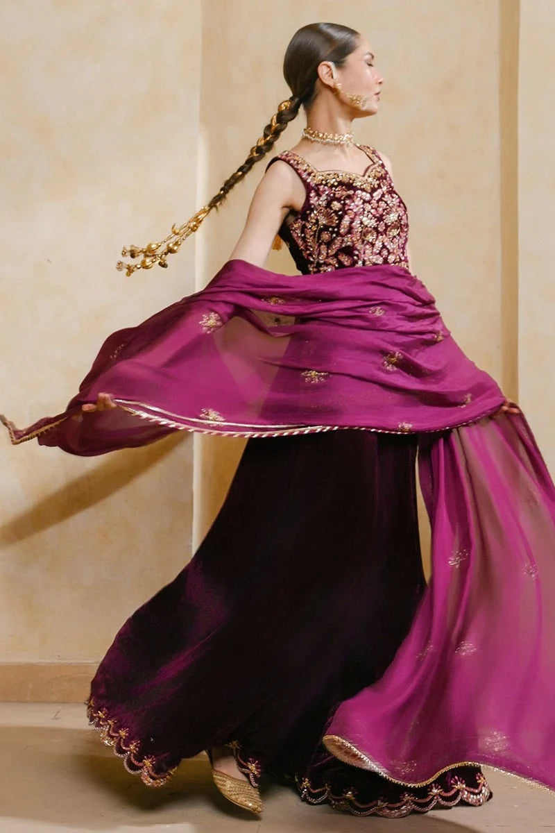 Ansab Jahangir Qissa Luxury Velvets '26 - Riwayat Shirt And Dupatta with Pants