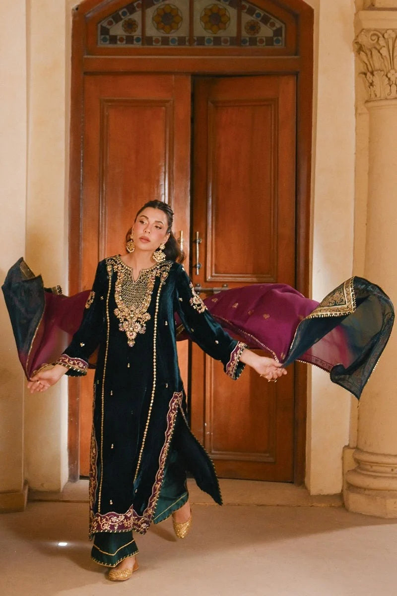 Ansab Jahangir Qissa Luxury Velvets '26 - Khuwab Shirt And Dupatta