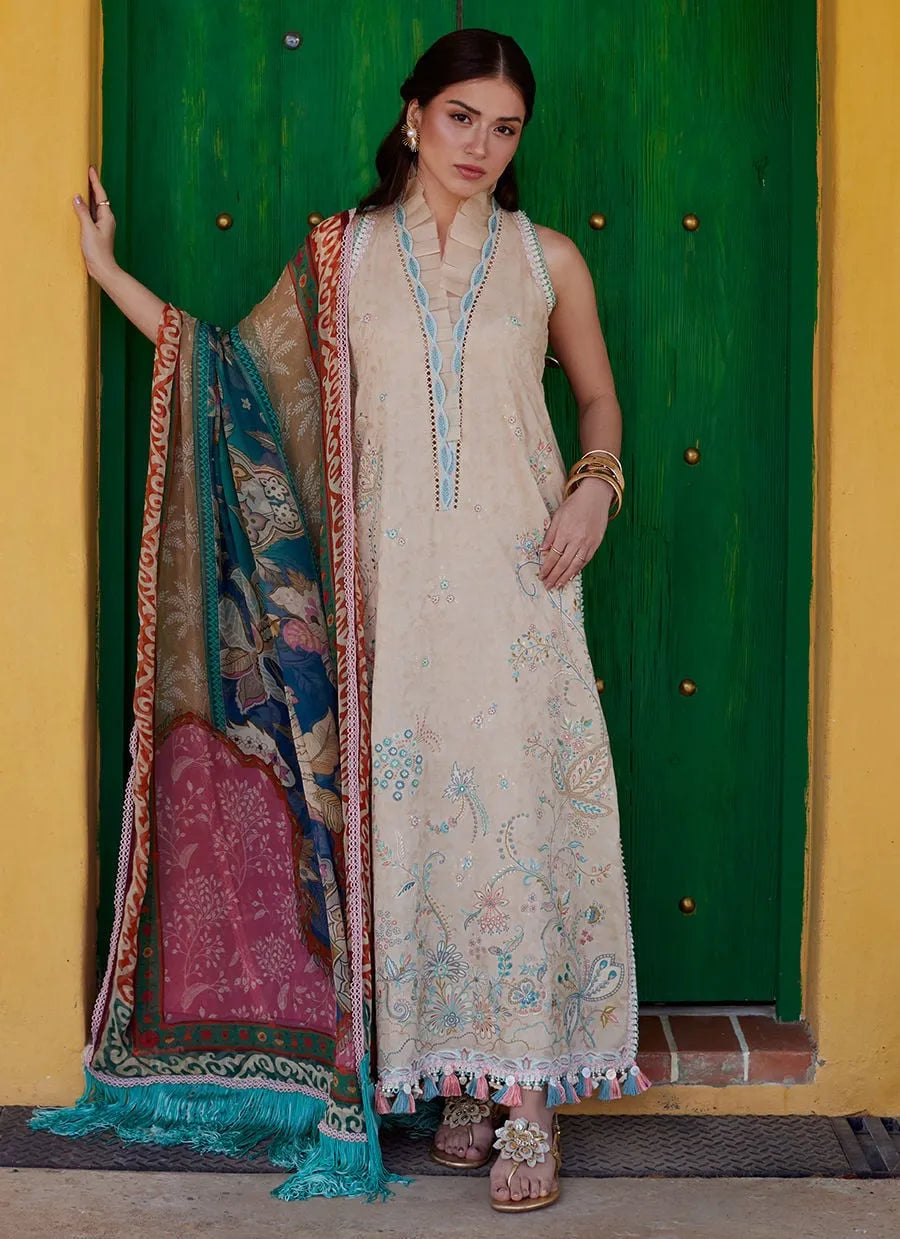Farah Talib Aziz Luxury Lawn Unstitched '26 - Isabella Sand