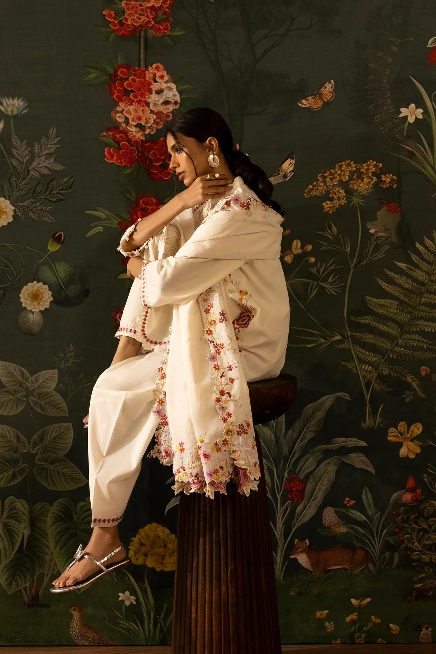 Sana Safinaz Eid Edit '26 - Stitched Embroidered Lawn Shirt+ Shalwar | Ss26sge419p2t