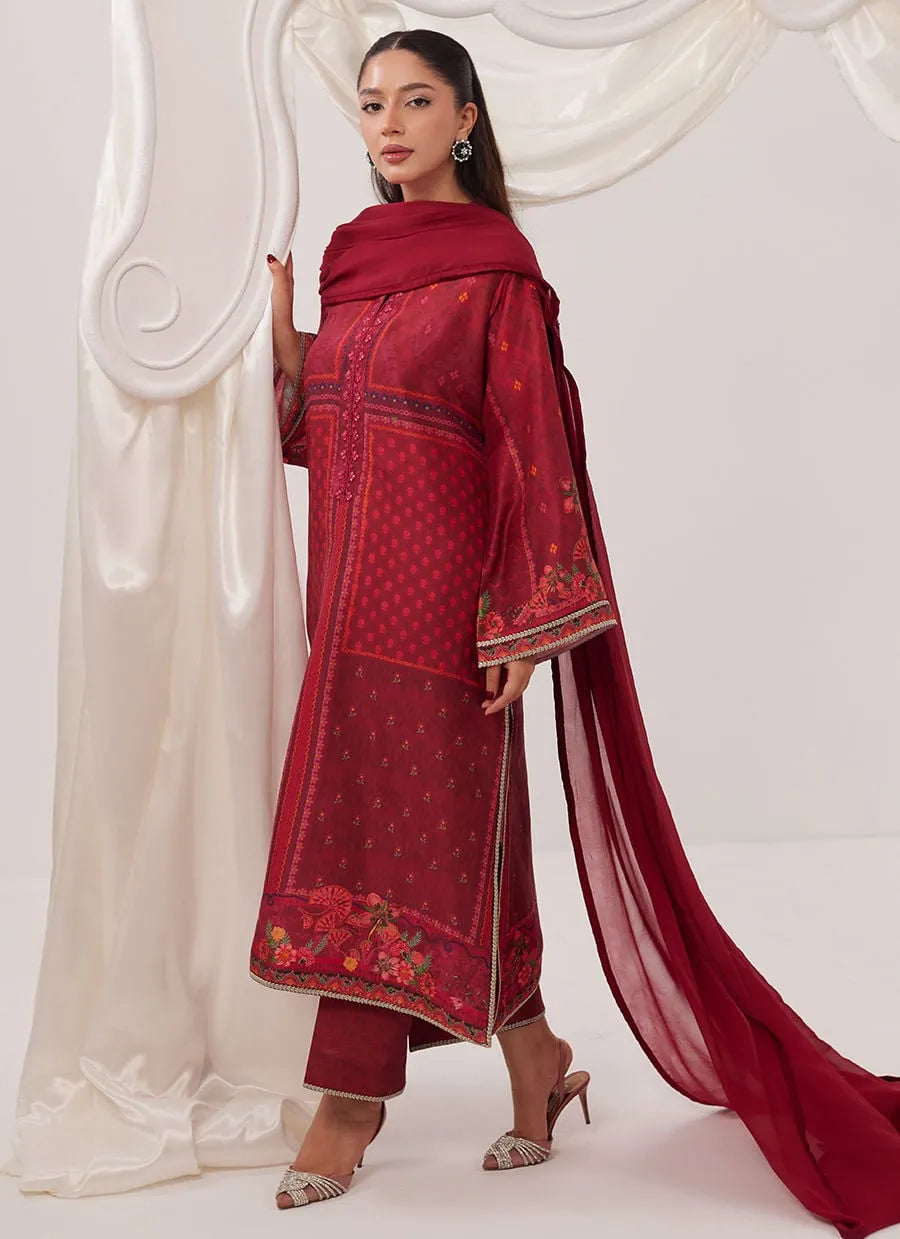 Farah Talib Aziz Ramadan Eid Frou Frou '26 - Emberline Shirt And Dupatta