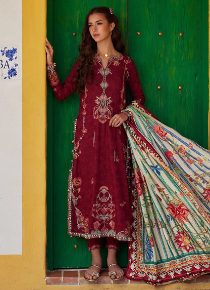 Farah Talib Aziz Luxury Lawn Unstitched '26 - Sofia Scarlet