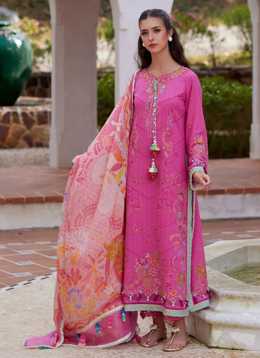 Farah Talib Aziz Luxury Lawn Unstitched '26 - Palmira Pink