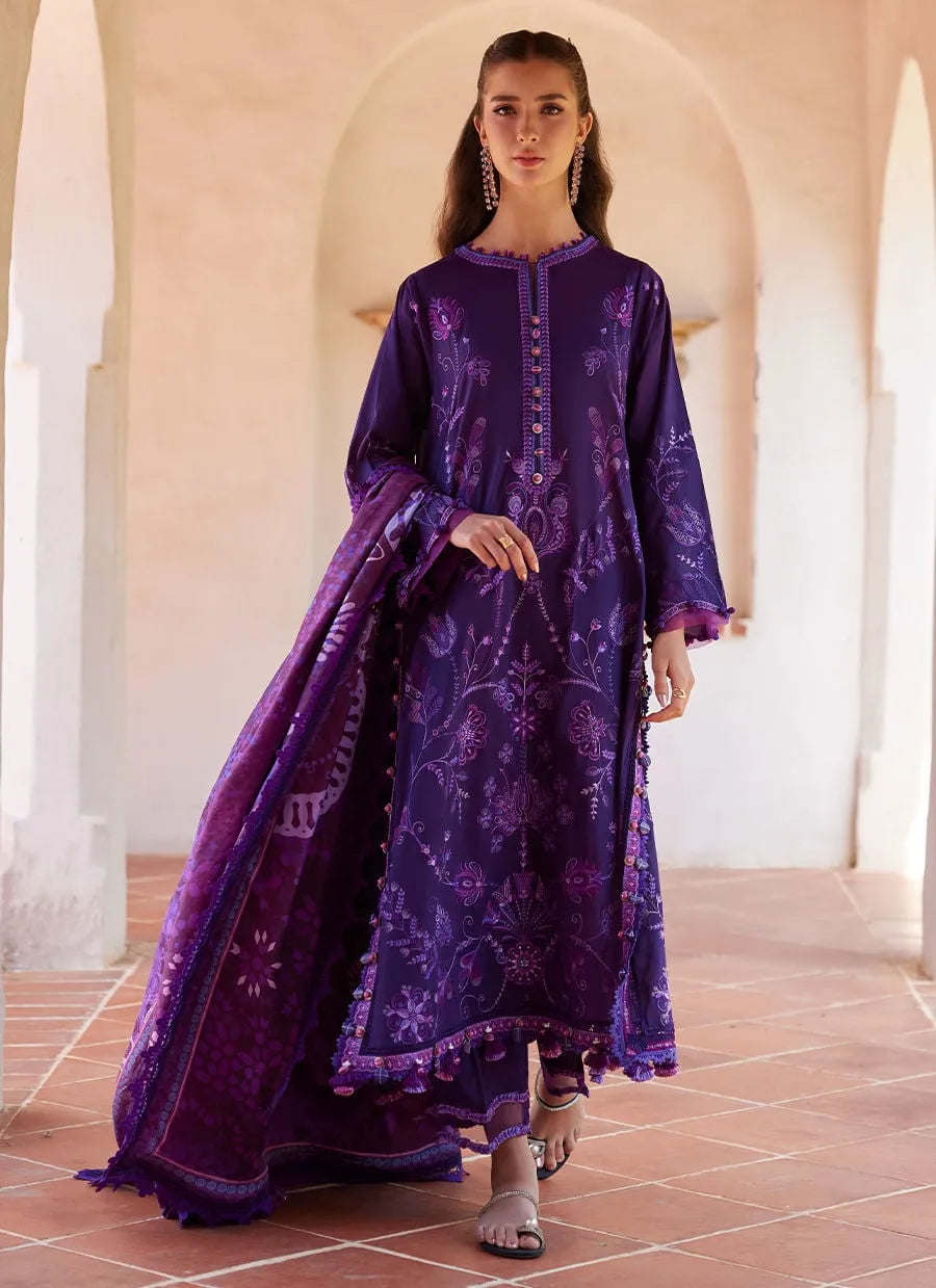 Farah Talib Aziz Luxury Lawn Unstitched '26 - Vicenta Violet
