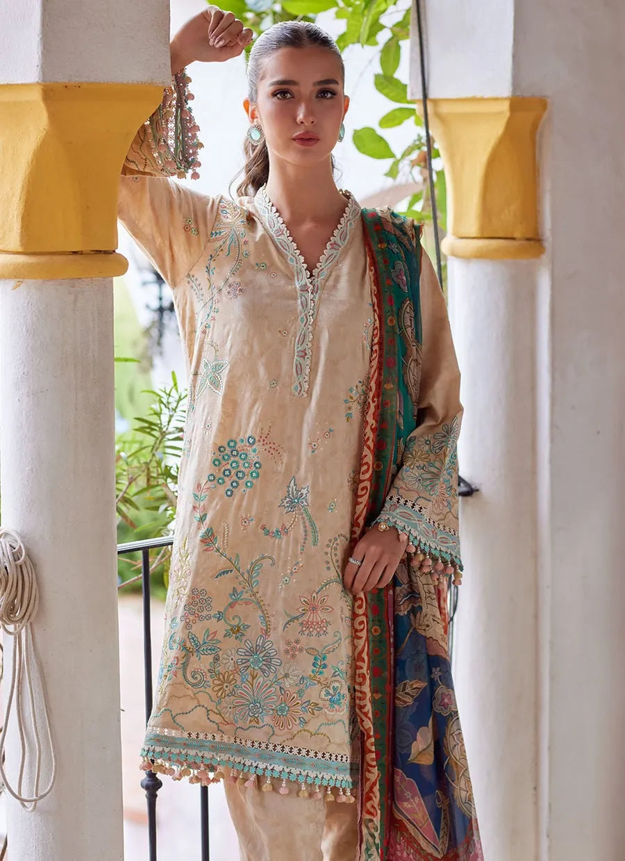 Farah Talib Aziz Luxury Lawn Unstitched '26 - Isabella Sand