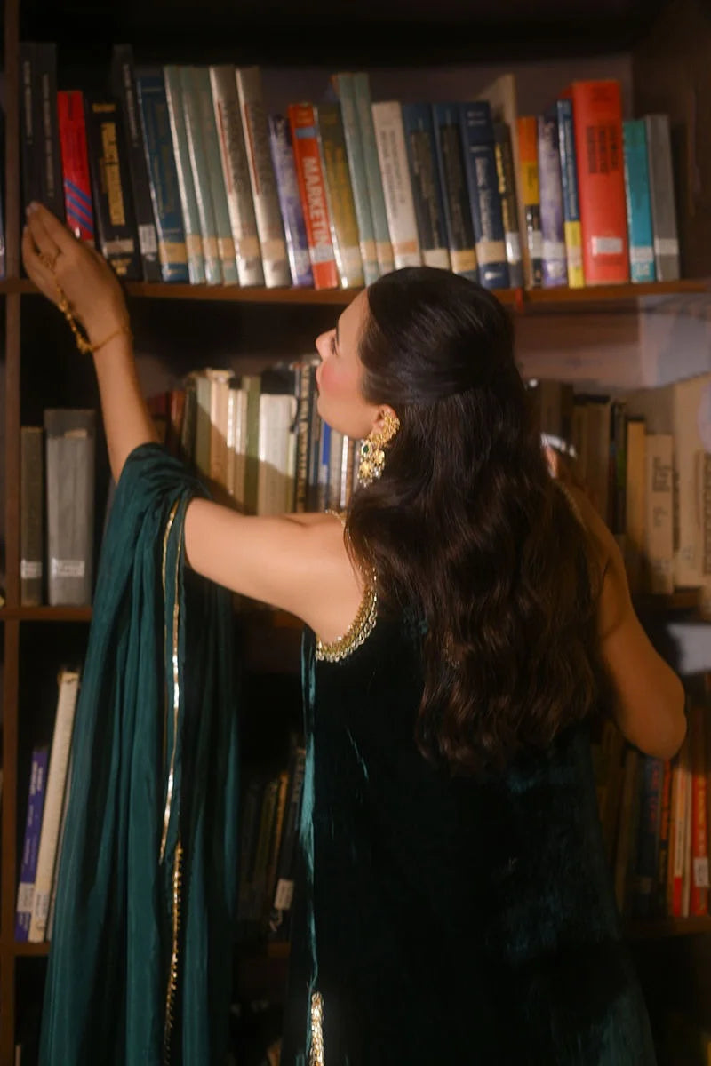Ansab Jahangir Qissa Luxury Velvets '26 - Leher Angarkha And Dupatta