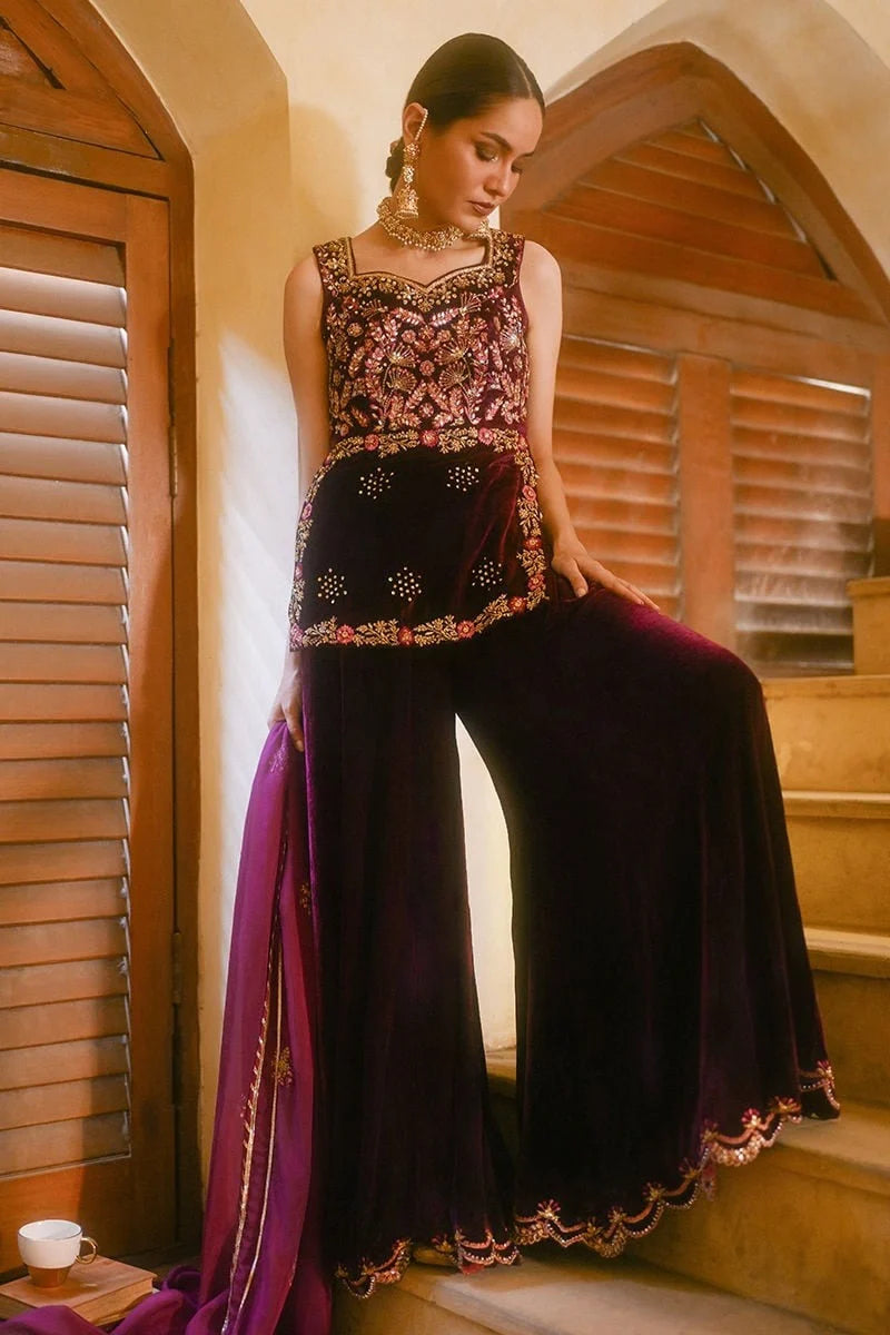Ansab Jahangir Qissa Luxury Velvets '26 - Riwayat Shirt And Dupatta with Pants