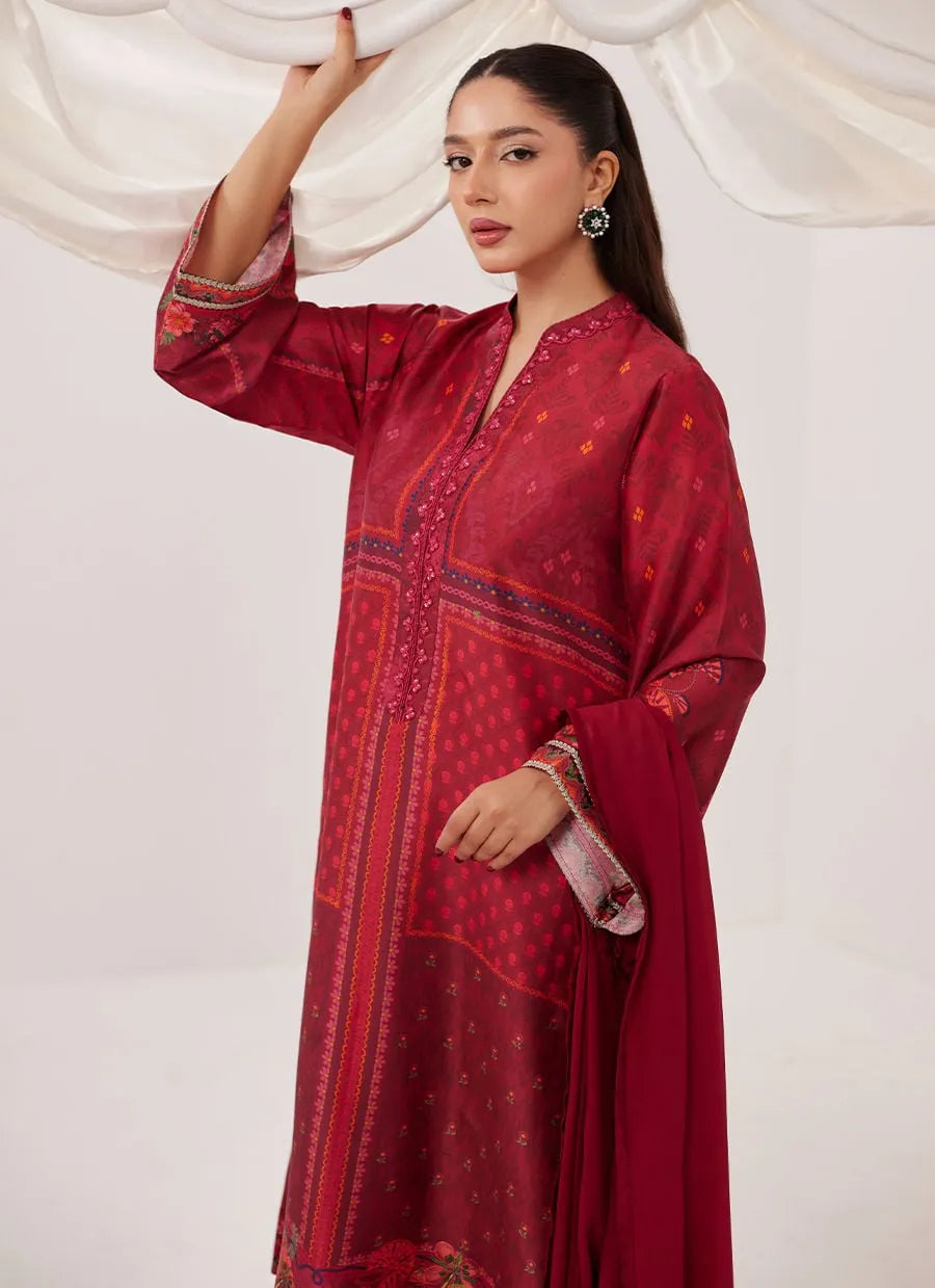 Farah Talib Aziz Ramadan Eid Frou Frou '26 - Emberline Shirt And Dupatta