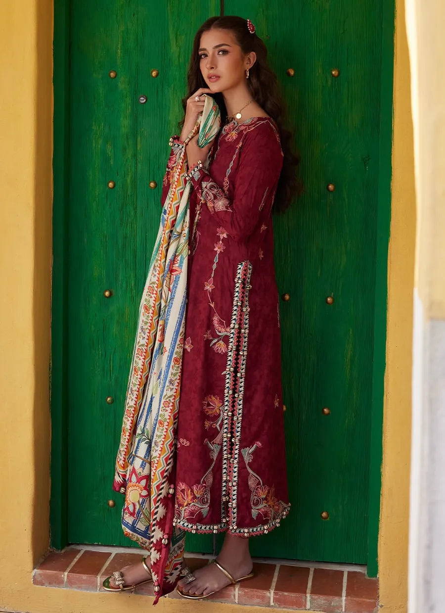 Farah Talib Aziz Luxury Lawn Unstitched '26 - Sofia Scarlet