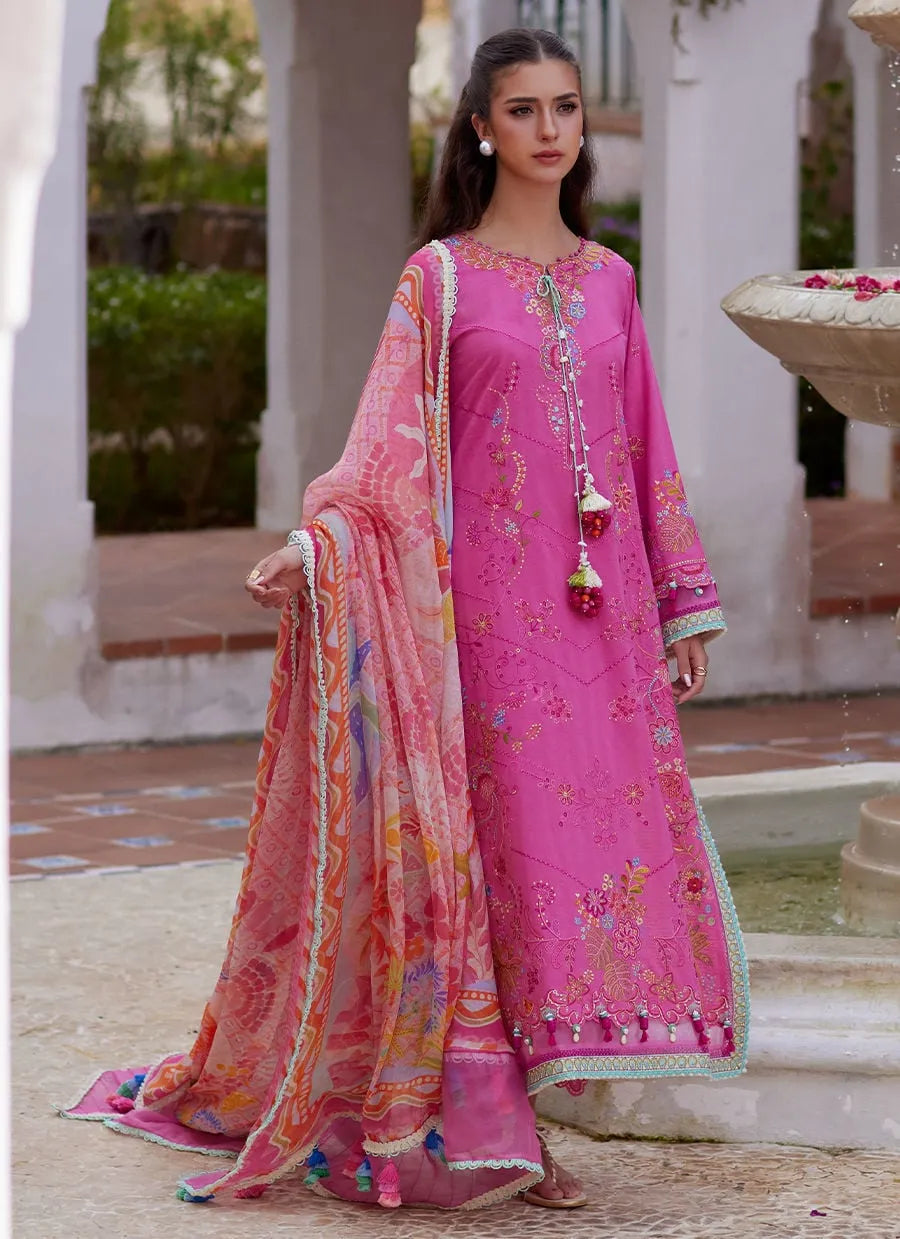 Farah Talib Aziz Luxury Lawn Unstitched '26 - Palmira Pink
