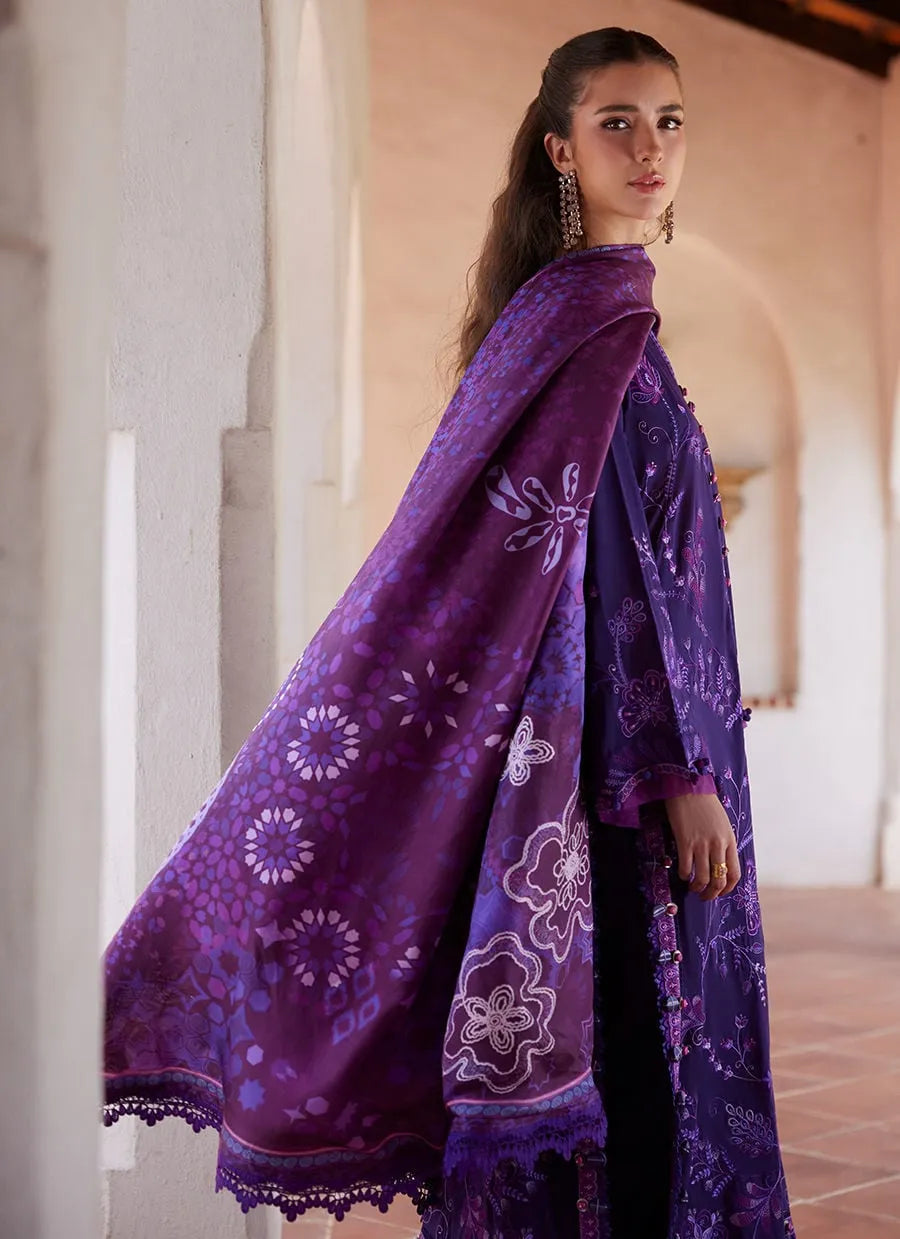 Farah Talib Aziz Luxury Lawn Unstitched '26 - Vicenta Violet