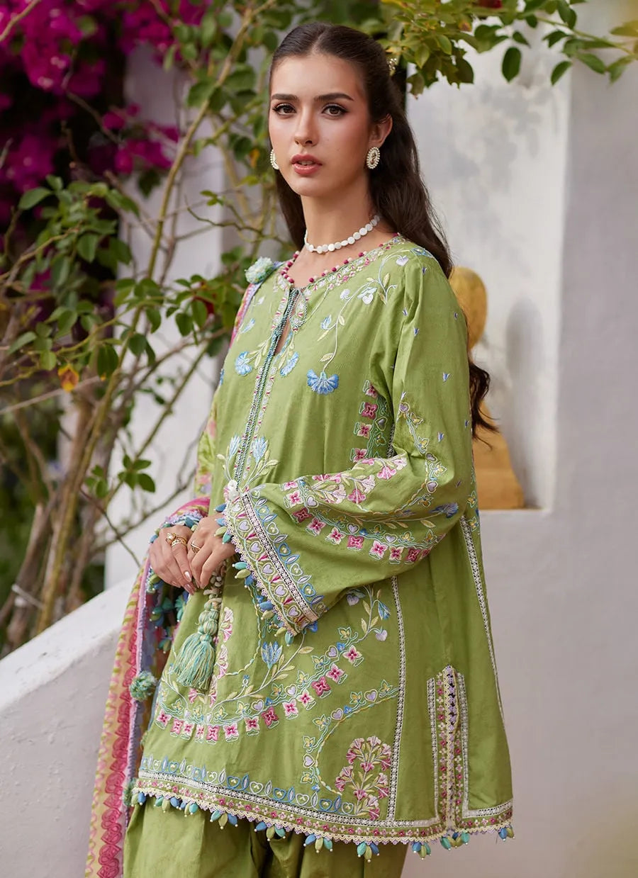 Farah Talib Aziz Luxury Lawn Unstitched '26 - Carmen Kiwi