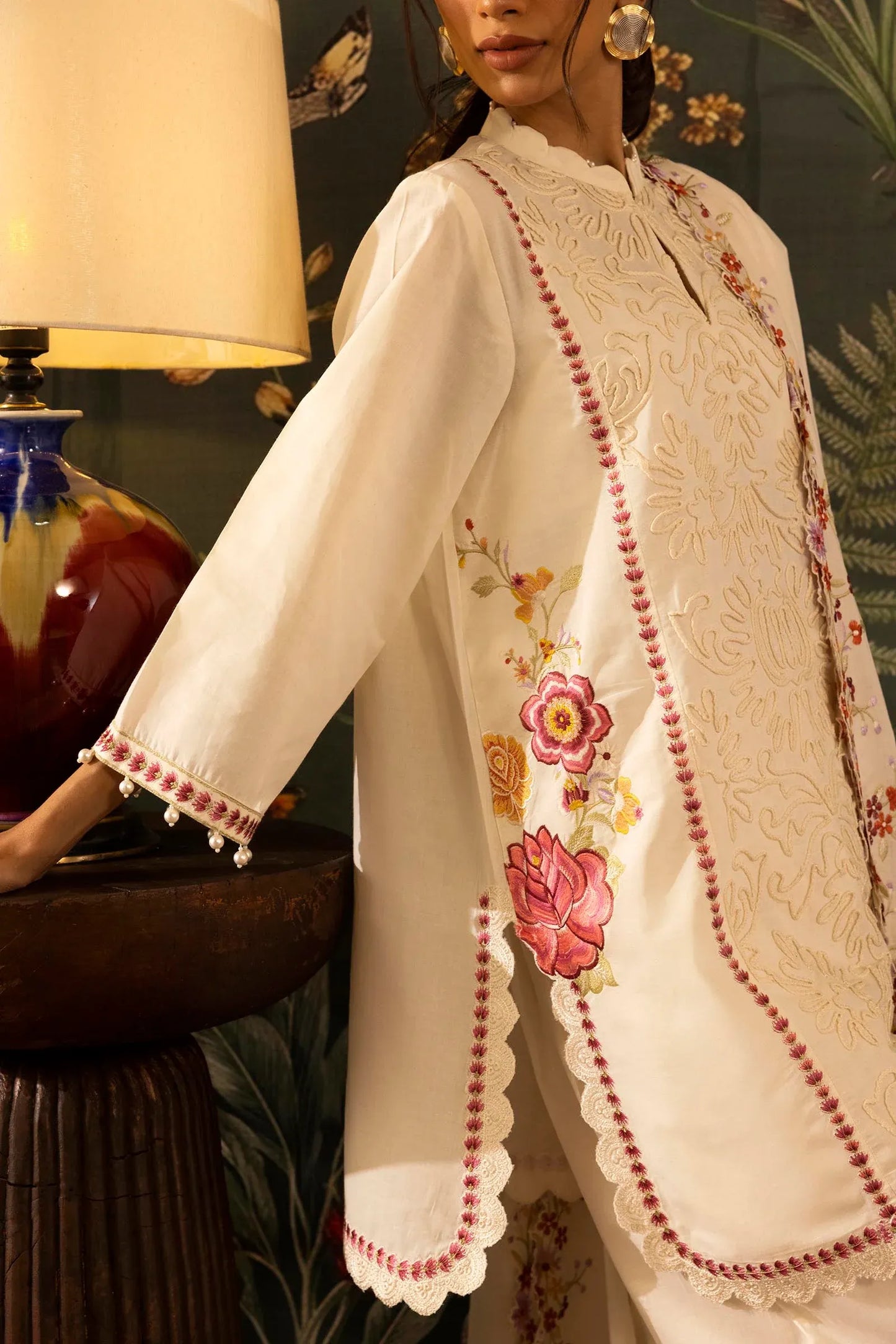 Sana Safinaz Eid Edit '26 - Stitched Embroidered Lawn Shirt+ Shalwar | Ss26sge419p2t