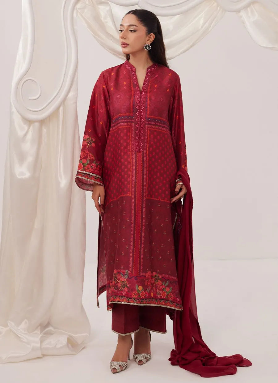 Farah Talib Aziz Ramadan Eid Frou Frou '26 - Emberline Shirt And Dupatta