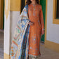 Farah Talib Aziz Luxury Lawn Unstitched '26 - Lucia Burnt Orange