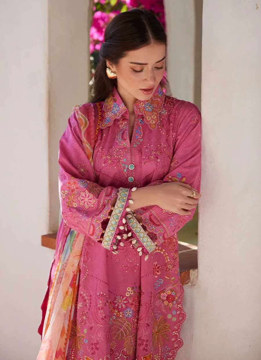 Farah Talib Aziz Luxury Lawn Unstitched '26 - Palmira Pink