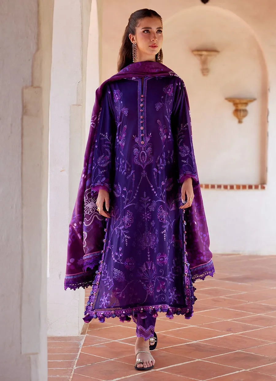 Farah Talib Aziz Luxury Lawn Unstitched '26 - Vicenta Violet